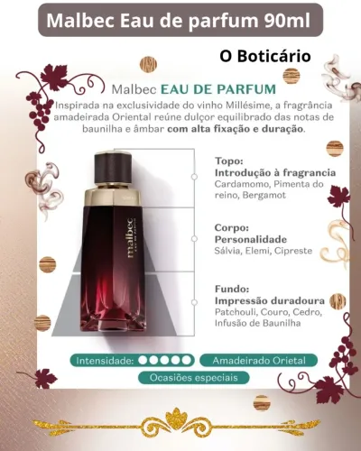 Malbec Eau de Parfum masculino 90ml? O Boticário