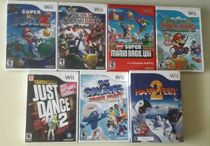 Jogos Wii - Super Mario Bros, Mario Party, Smash Bros e mais! Jogos com valores diferentes