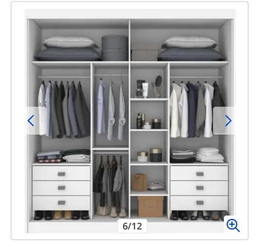 Guarda roupa casal 2 portas 6 gavetas