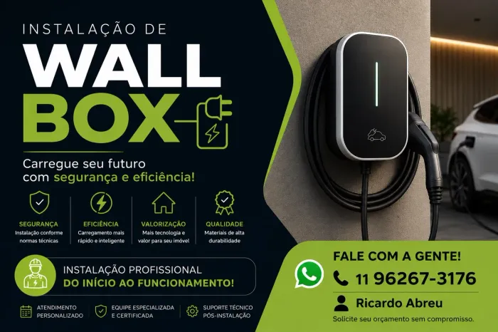 Instalação de carregadores veicular elétrico