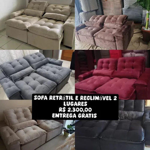 Sofá Premium retrátil e reclinável 2 lugares. Damos garantia 