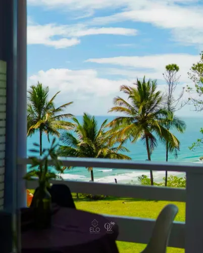 Apartamento 1/4 Mobiliado com Varanda, Vista para o mar Tudo Incluso