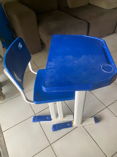 Mesa e cadeira Escolar Individual Juvenil, para crianças de 6 a 9 anos. 