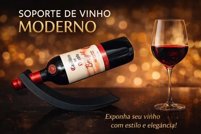 Suporte para garrafa de vinho estilo flutuante top