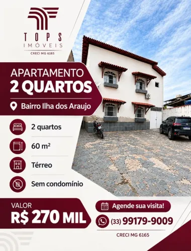 Apartamento 2 quartos Ilha dos Araujos