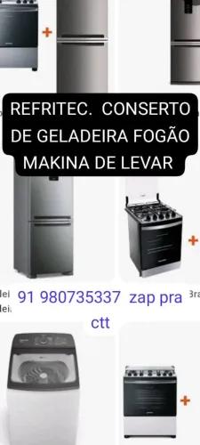 REFRITEC. CONSERTO DE GELADEIRA FOGÃO MAKINA DE LEVAR