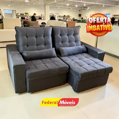 Sofá para Sala Retrátil Reclinável 2,00m Oferta Imperdível - Chama no WhatsApp 