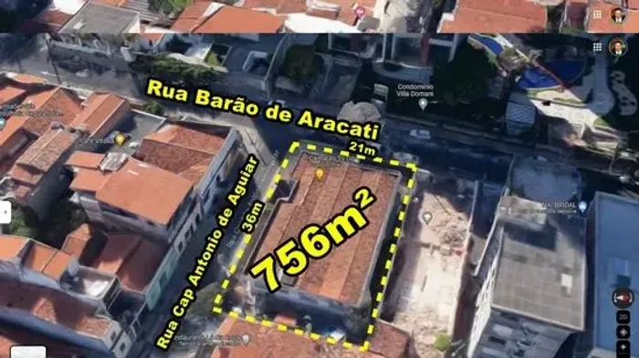 VERAS VENDE TERRENO 756M² NA RUA BARÃO DE ARACATI - ALDEOTA - FORTALEZA - CEARÁ