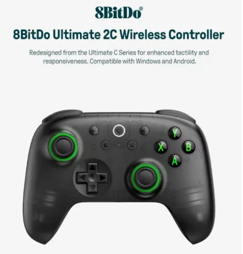 Controle de Jogo 8BitDo -Sem Fio Ultimate 2C para PC, Windows 10, 11, Steam Deck, 
