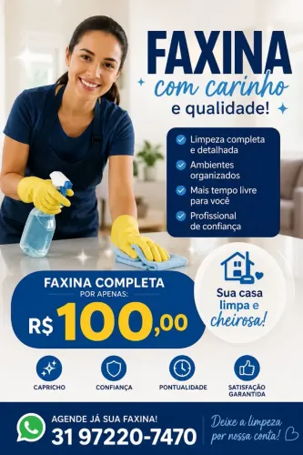 Ótima faxineira pra adiantar o dia