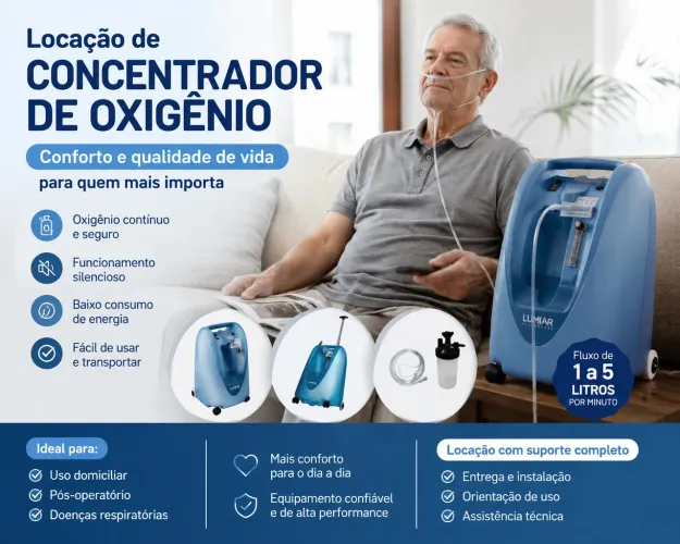 Concentrador de Oxigênio com Nebulização Mercury 5LPM