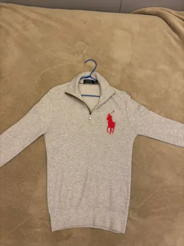 Quarter Zip Ralph Lauren Cinza - Tamanho PP