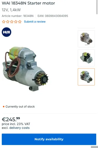 Motor arranque 18348N YAMAHA/MERCURY/HITACHI.