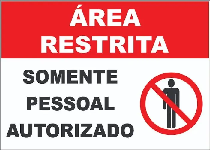 PLACA SOMENTE PESSOAL AUTORIZADO