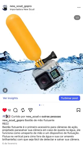 Bastão de mão flutuante GOPRO 