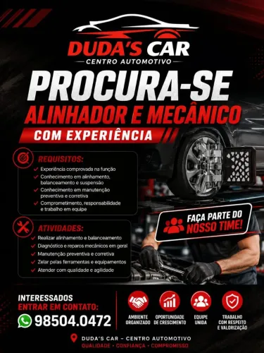 Vaga para mecânico!