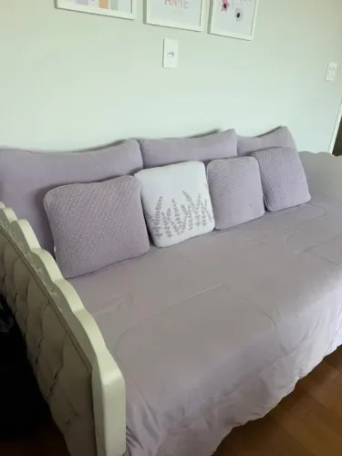Cama Babá /Sofá Provençal Versailles Linho Cru - Timber