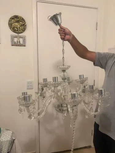 Lustre de Cristal Clássico 12 Braços