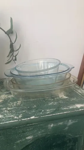 4 pirex de vidro