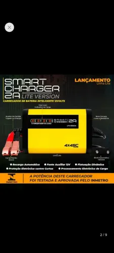 Carregador inteligente de bateria 12 volts
