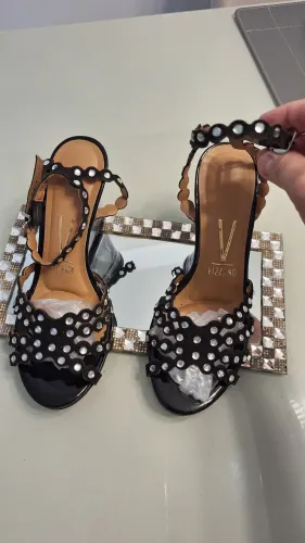 Sandalia amarração Nova Vizano com Strass