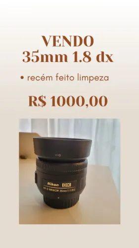 Lente Nikon 35mm 1.8dx