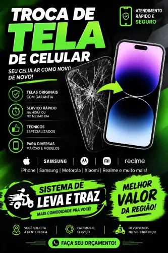 Troca de tela de celular
