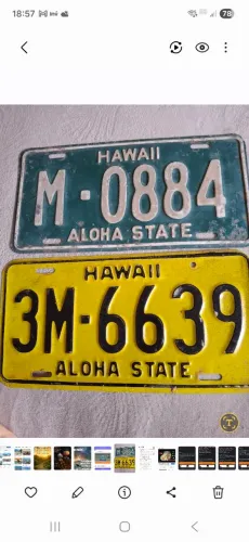 Hawaii Maui placas antiguidades 