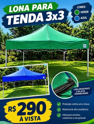 Lona para tenda 3x3