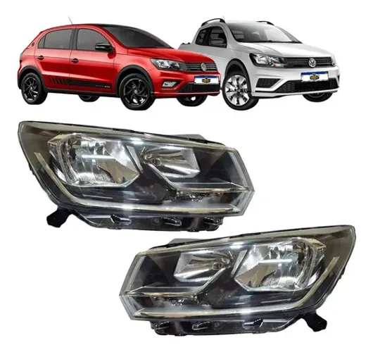 Par Farol Saveiro G7 Gol G8 2018 A 2023 Foco Duplo Ambos Lados