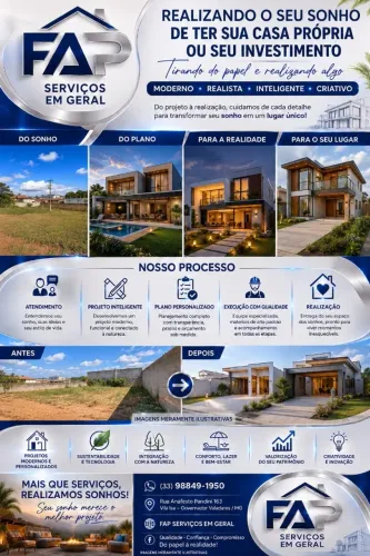 Atendimento. plano, projeto execução e a realização do seu sonho.