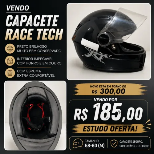 Capacete Race tech TAM M (58-60) 