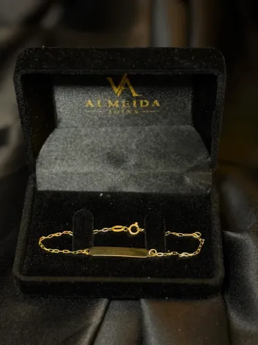 Pulseira infantil ouro 18k
