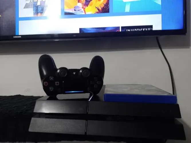 Playstation 4 Fat, 32 Jogos, Controle, Parcelo, Aceito troca
