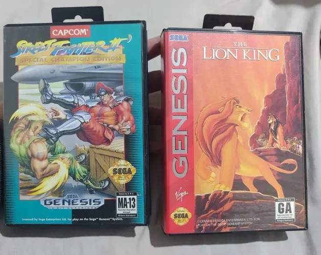 King Lion rei leão e street fighter original mega drive sega genesis