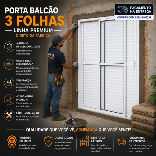 PORTA BALCÃO 3 FOLHAS  DIRETO DA FABRICA LINHA PREMIUM PAGAMENTO NA ENTREGA