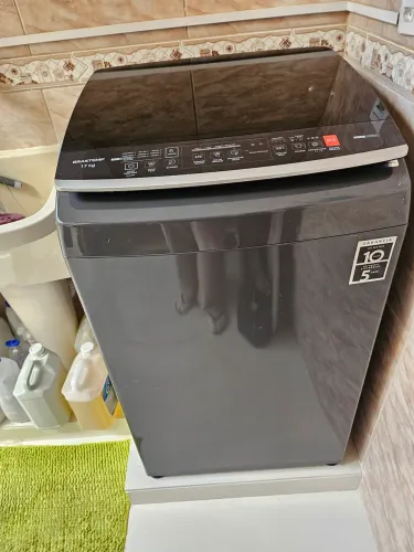 Máquina de Lavar Brastemp 220v 17Kg Cinza Platinum com Design Infinity e Soft Close