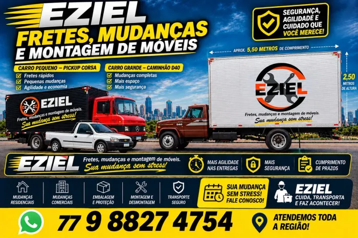 Mudanças viagens e montagem de móveis em geral 