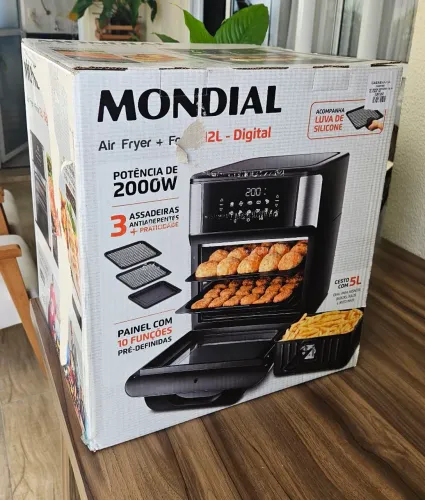 Air Fryer + Forno digital MONDIAL 12 L nunca utilizada