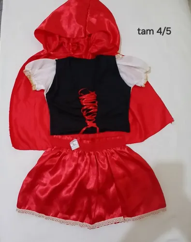 Fantasia chapeuzinho  vermelho  tam 4/5