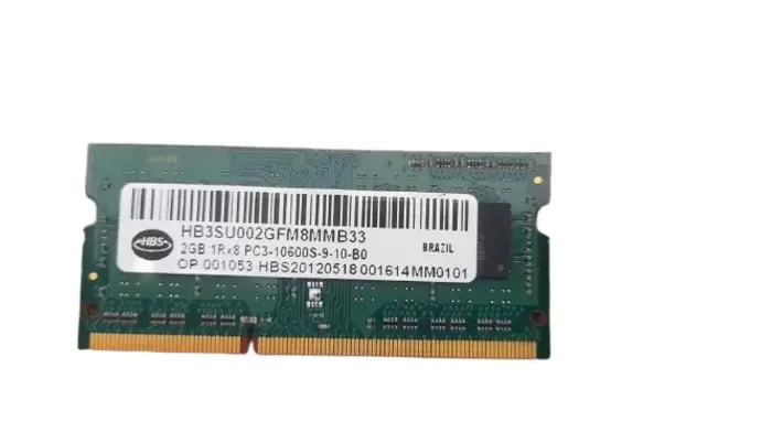 Memória DDR3 SDRAM 2 GB DIMM para notebook