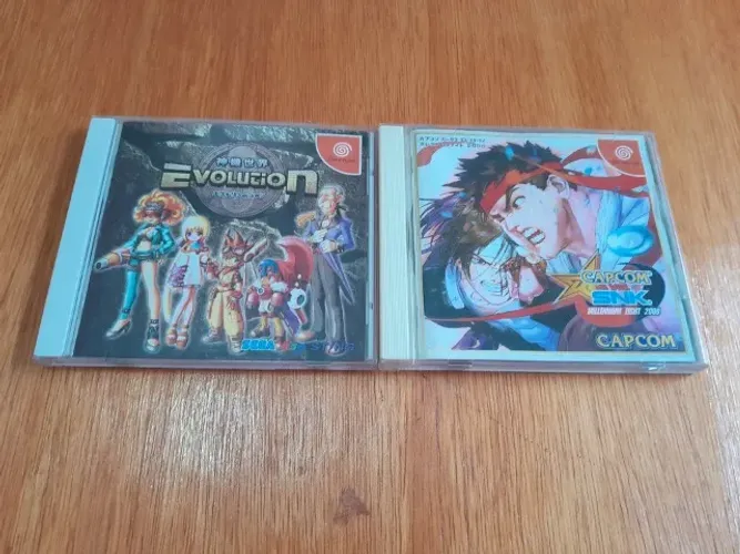 Jogos originais para Dreamcast Capcom vs SNK e Evolution
