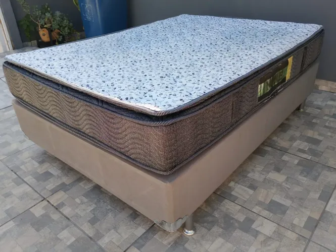 Cama box casal completa impecável