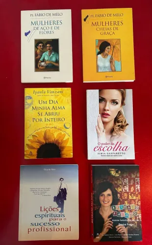 Lote 6 Livros - Espiritualidade e Inspiração (Pe. Fábio de Melo, Zibia Gasparetto e outros