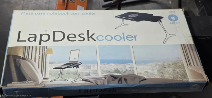 Mesa Para Notebook Com Cooler LapDesk Octoo - Na Caixa Ergonomica