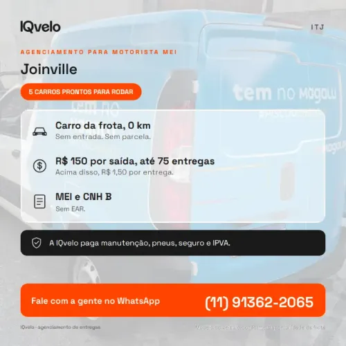 Carro da frota para motorista MEI - entregas Magalog - Joinville