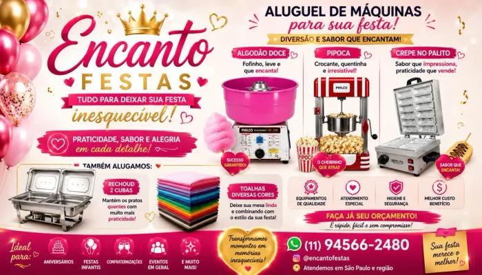 Aluguel Barraquinhas para festas