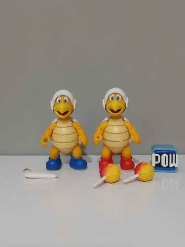 Jakks Pacific Super Mario Fire Bro (gold) e Boomerang Bro 4"