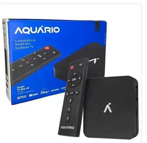Smart tv box 4k aquário stv 3000
