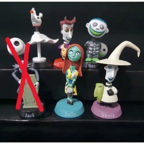 1 Miniatura O estranho mundo de Jack - Jack esqueleto, Sally, skellington, boneco, figura